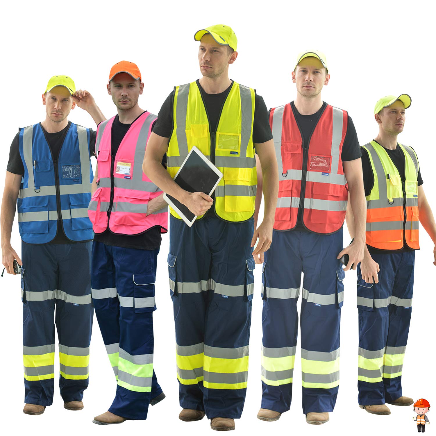 A-SAFETY Enhanced Visibility Vest seven-pockets interior layout enables quick access to essentials.