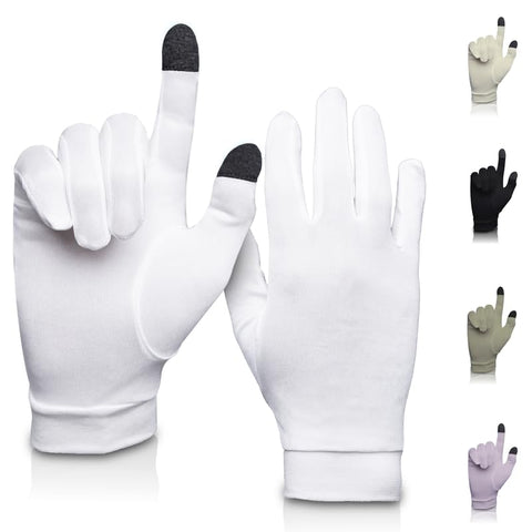 A Touch of Silk liner worn under gloves for warmth and smooth layering.