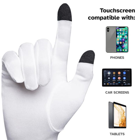 A Touch of Silk inner thermal glove liner with touchscreen compatibility for cold days.