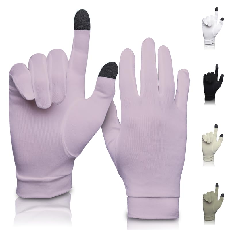 A TOUCH OF Silk inner thermal glove liners enable warm, responsive touchscreen use