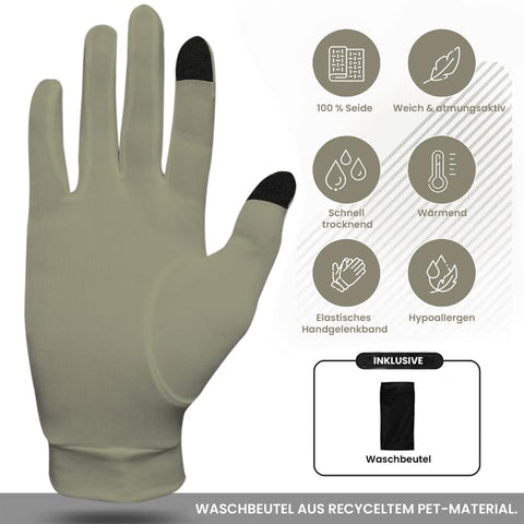 A TOUCH OF Silk packaging close-up highlighting wash bag inclusion for easy care