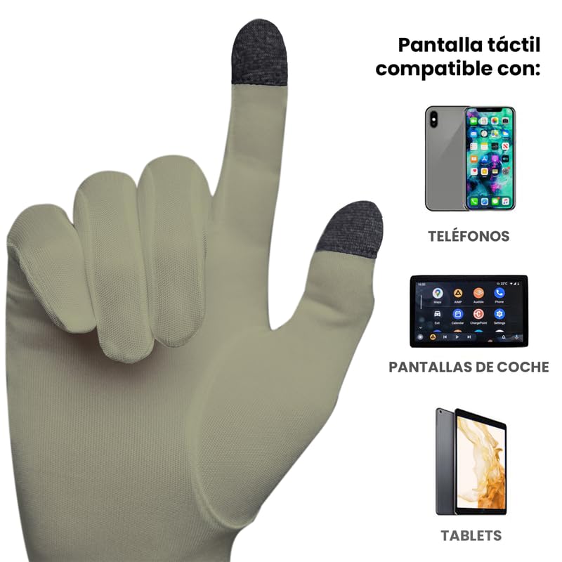 A TOUCH OF Silk glove liners worn on the hand demonstrating smooth fit and dexterity