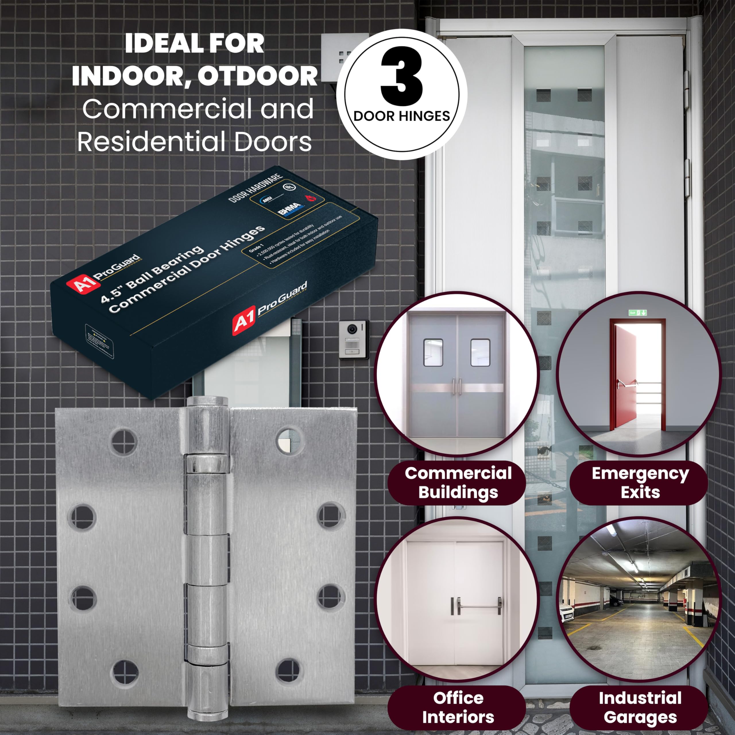 A1 ProGuard square-corner hinge emphasizing robust construction