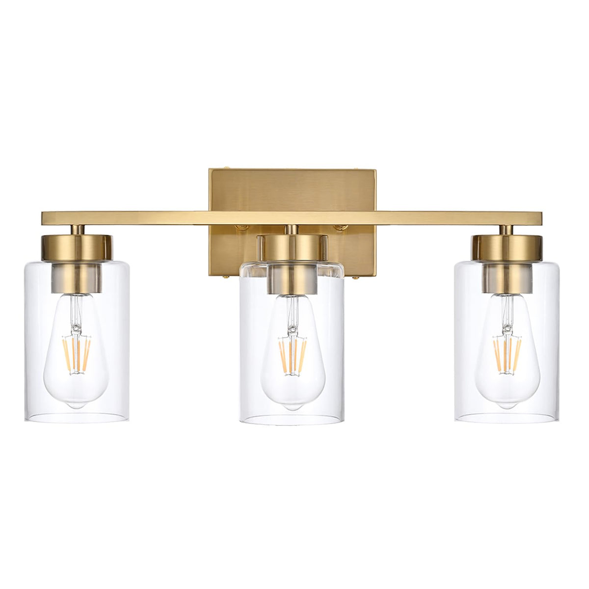 A1A9 3-light vanity over mirror fixture for bright bathroom tasks.