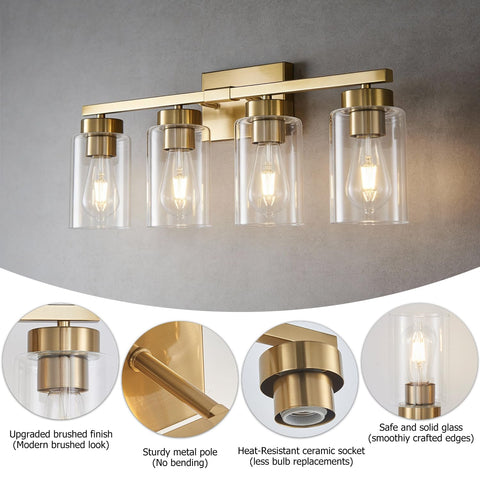 A1A9 25.2-inch fixture fits most mirrors for balanced illumination.