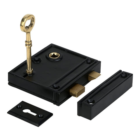 A29 heavy-duty cast iron rim lock for durable, long-lasting entry security.