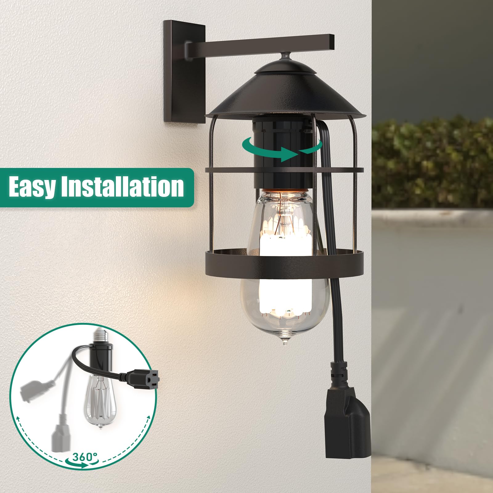 Aaeytby E26/E27 to 2/3-prong outlet expands power for lamps and low-wattage devices.