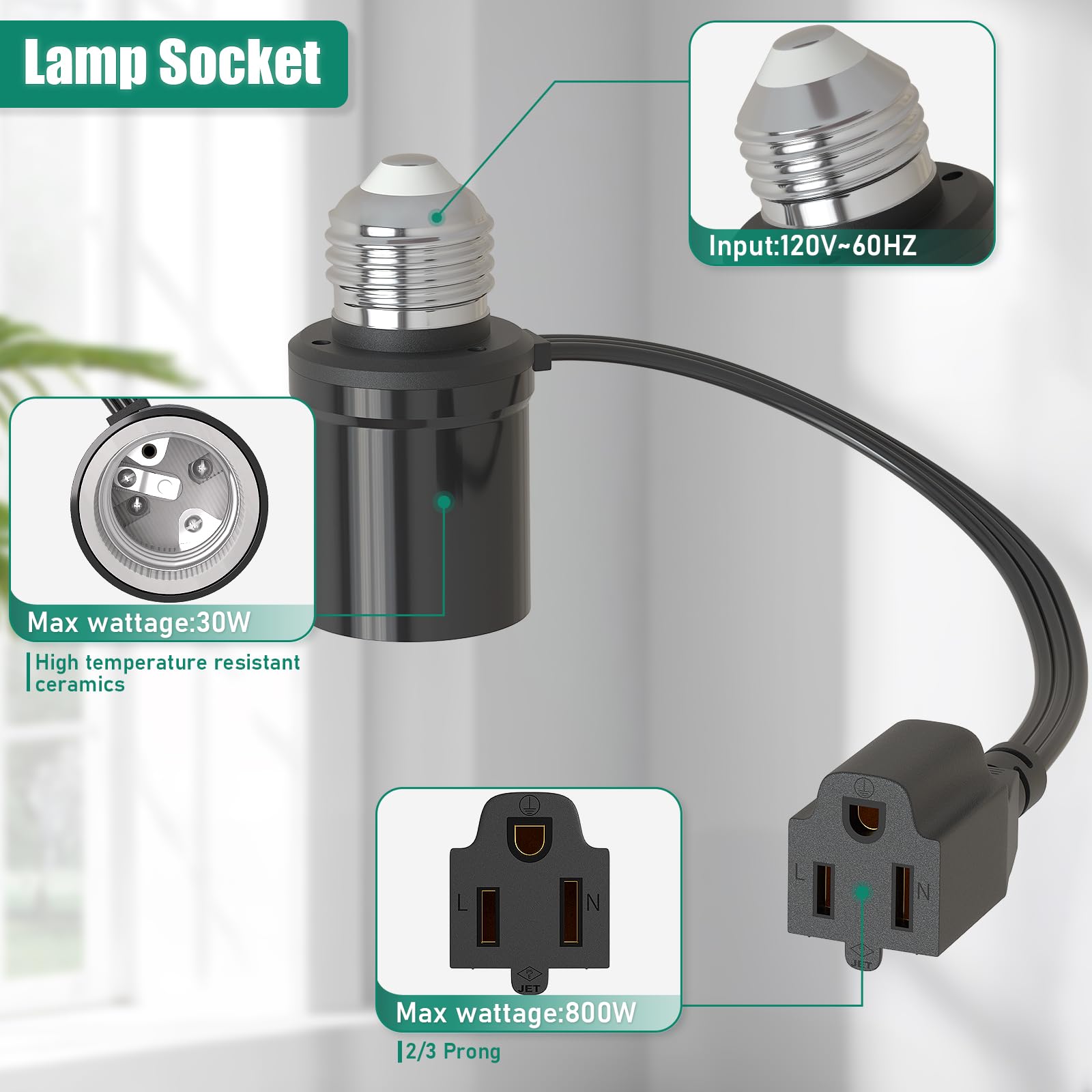 Aaeytby 7-inch extension cord enables versatile plugging in tight spaces.