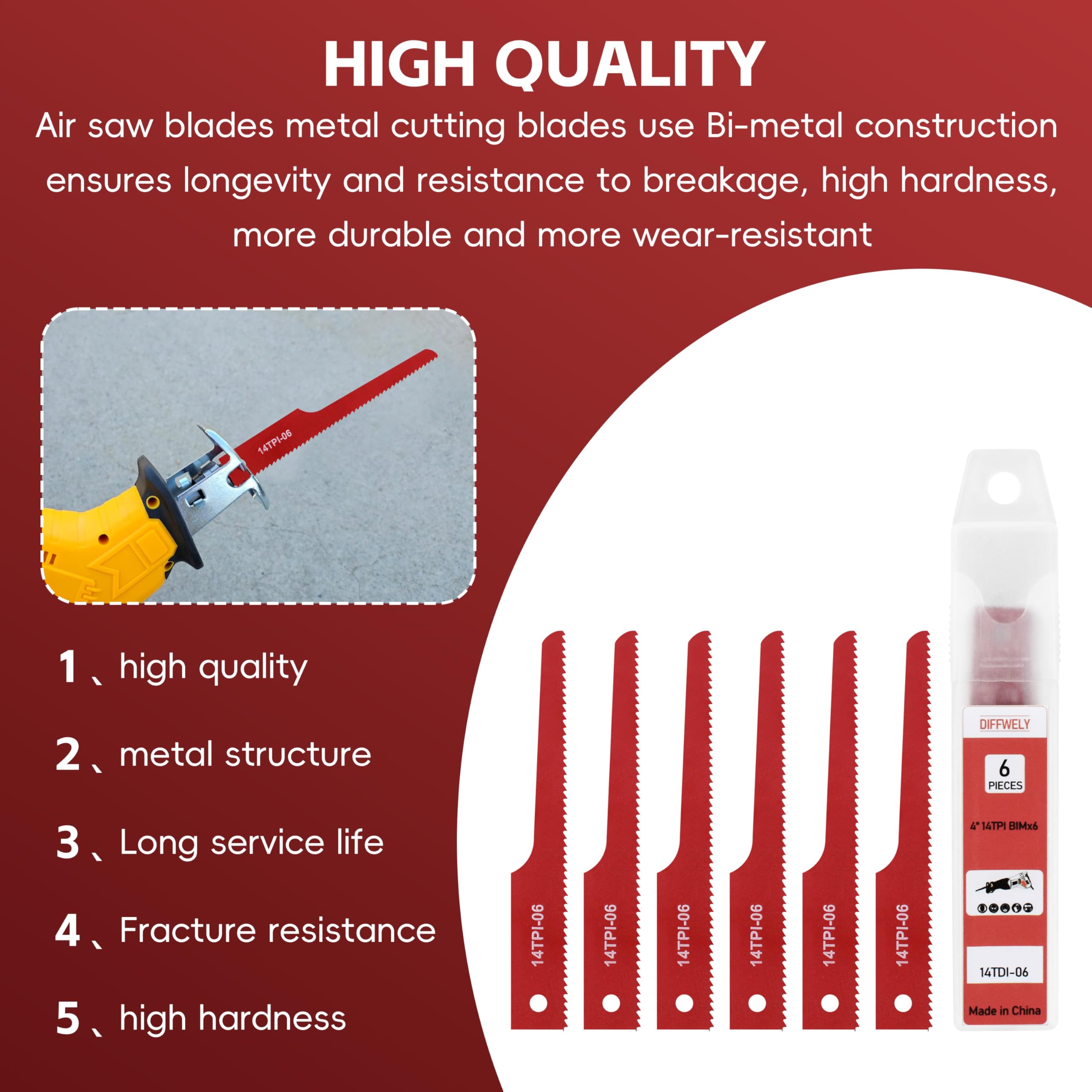 P4EV-6 1/2 inch shank compatibility with most reciprocating saws.