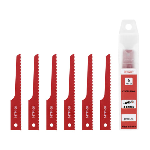 A AIRMACHIN P4EV-6 blades for 4-inch cuts with 14 TPI, precise start.