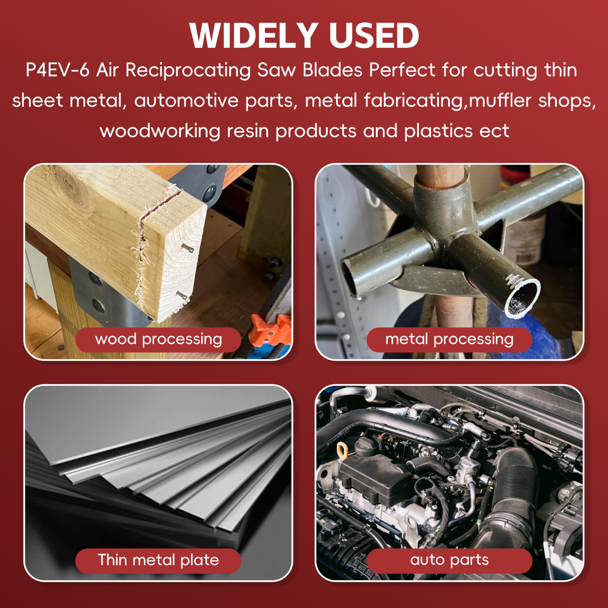 P4EV-6 blades cutting drywall and plastics smoothly.