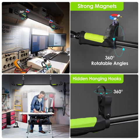 Aaleds 360-degree rotate feature delivers flexible illumination angles.