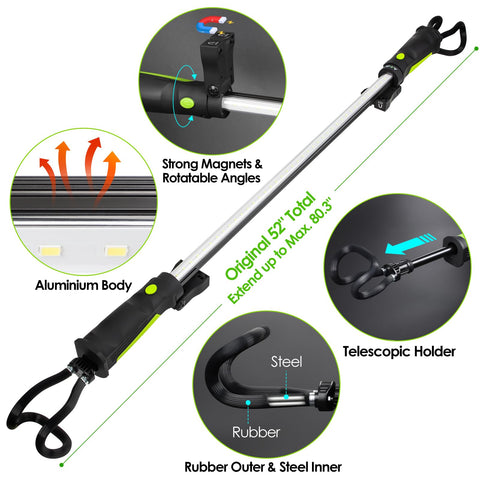 Aaleds aluminum holder and rugged lens protectors ensure durability.