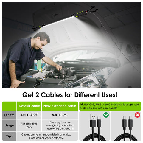 Aaleds extendable telescopic holder lets you position light precisely.