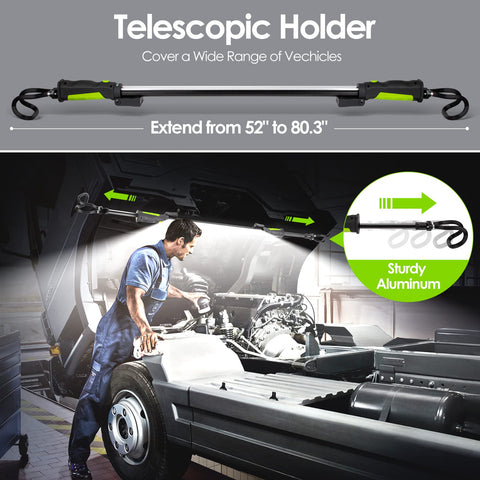 Aaleds rechargeable 5200mAh battery powers cordless work light on the go.