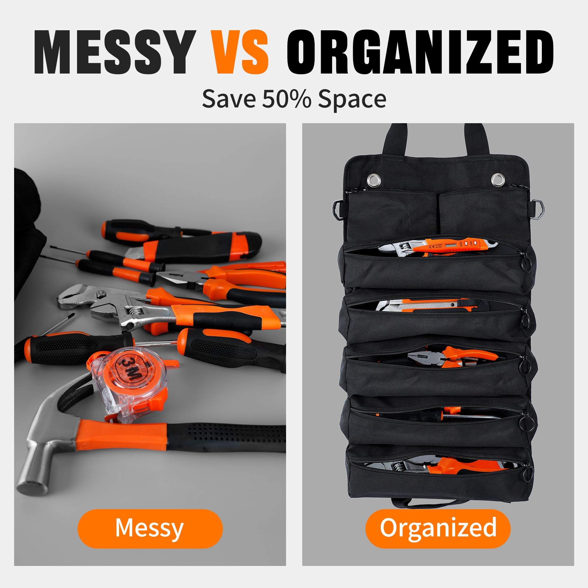 AASTT back storage pocket keeps extra tools within reach.
