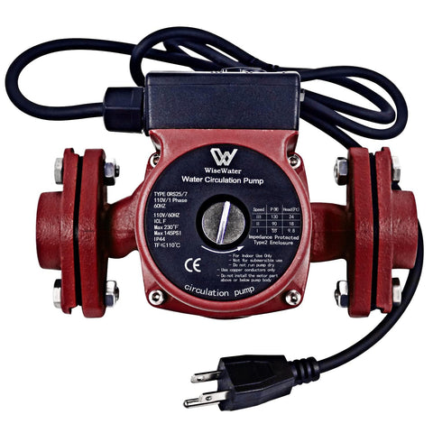 AB 110V circulation pump front view showing compact design for versatile home heating