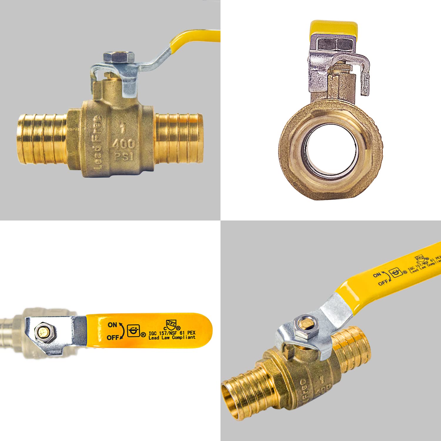 AB valve handle with smooth grip for quick shut-offs during maintenance