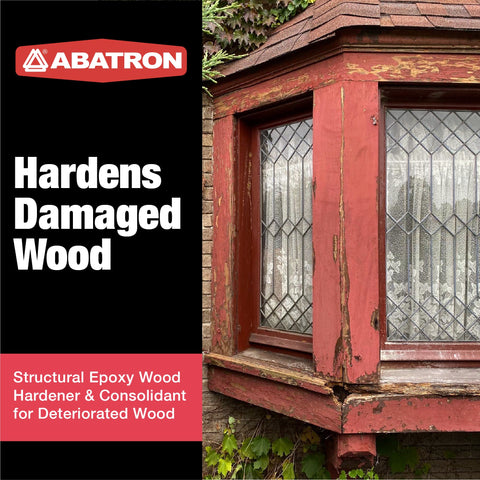 Abatron LiquidWood resin mix demonstrates deep penetration for stabilizing wood.