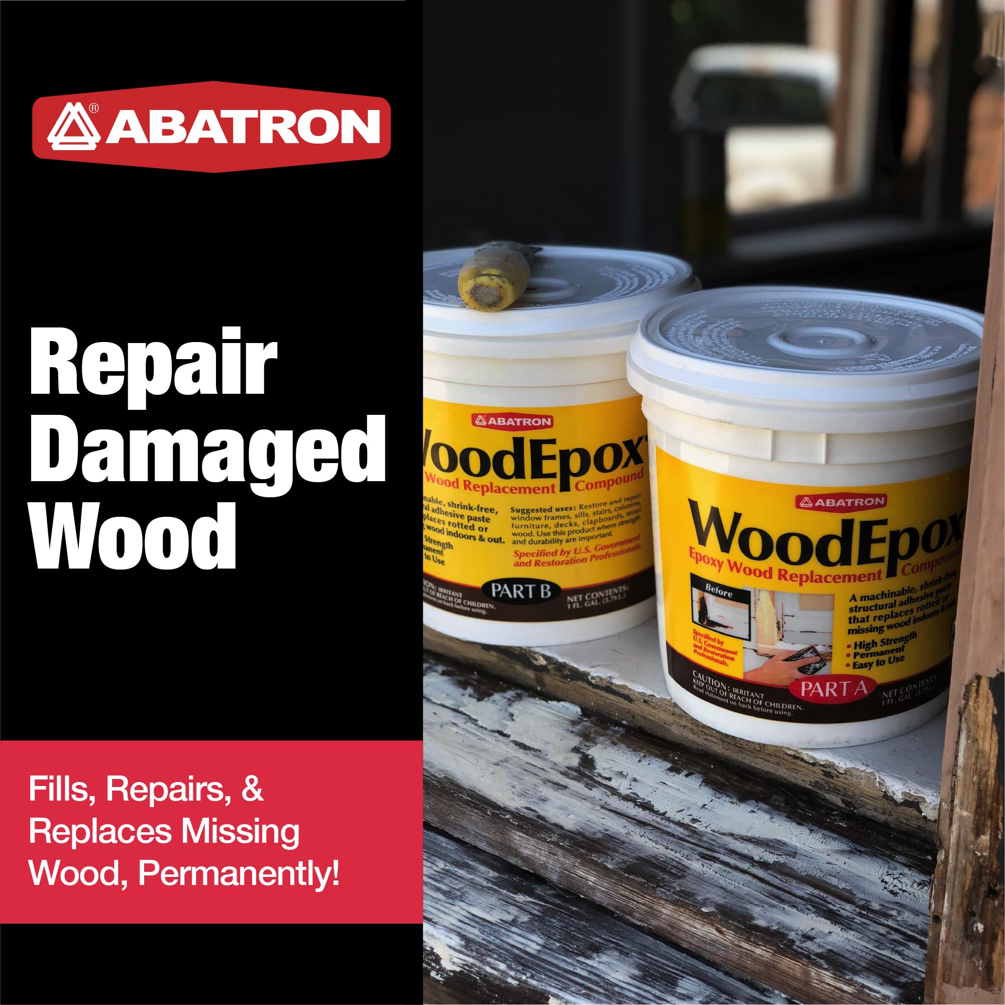 Mixed epoxy from Abatron WoodEpox kit demonstrates working time