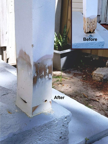 Paintable finish ready after cure with Abatron WoodEpox