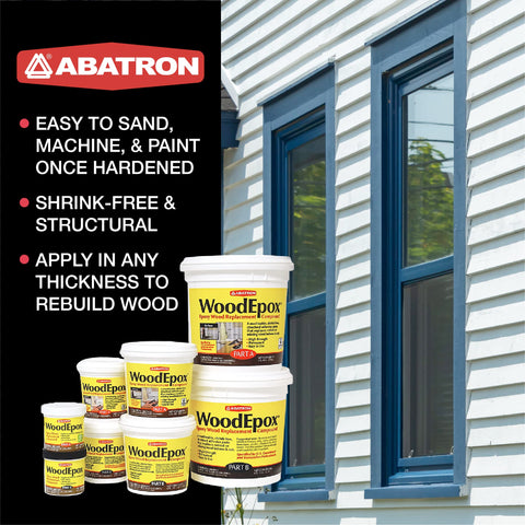 Wood fill application with Abatron WoodEpox for smooth repairs