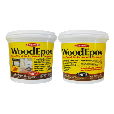 Abatron WoodEpox Kit container for permanent wood repair.