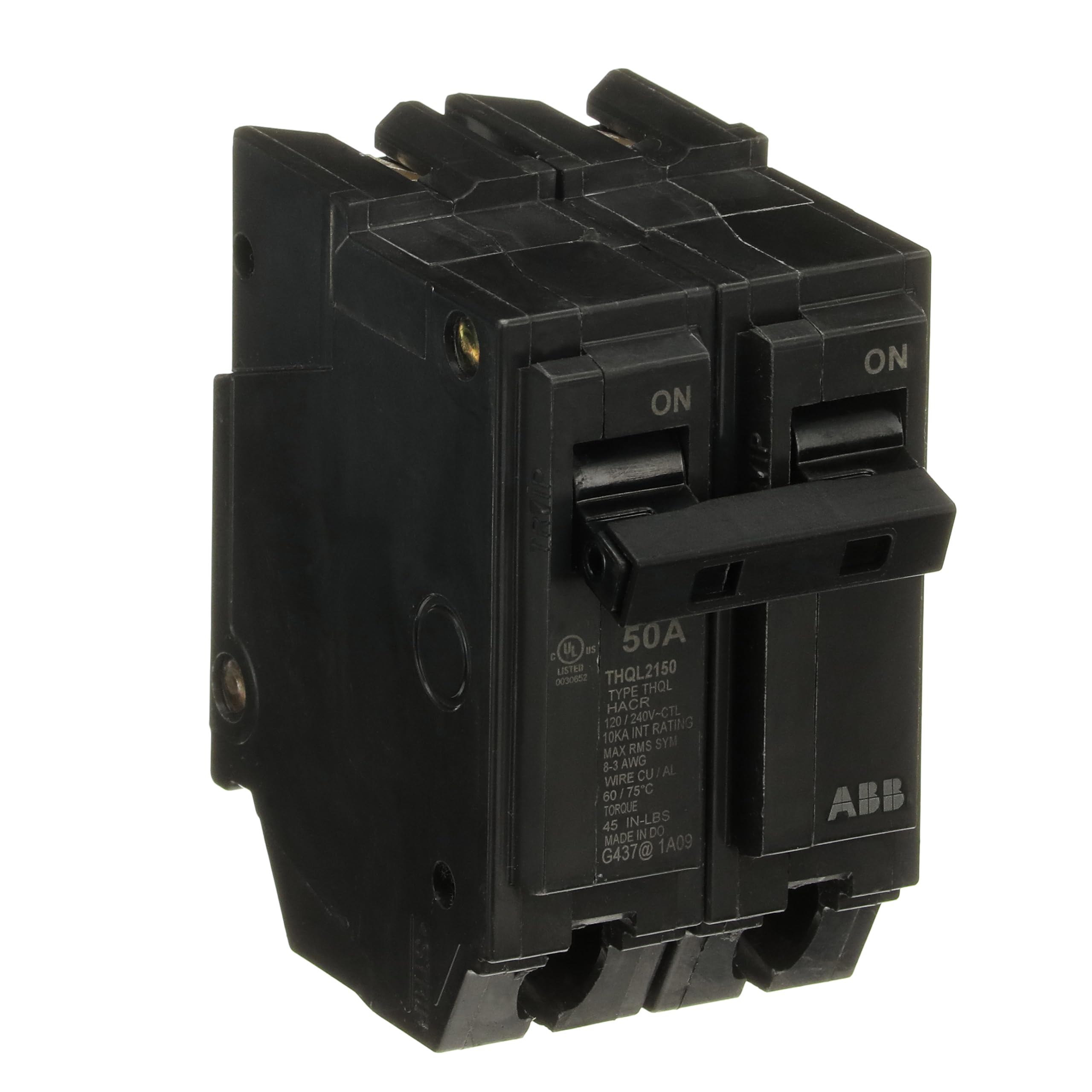 ABB Q-Line THQL2150 installation view; plug-in mount for easy replacement.