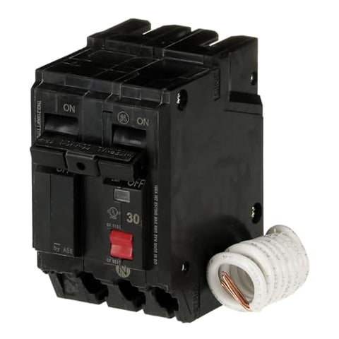 ABB THQL2130GFTP side view showing secure wiring connection