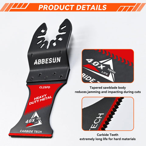 Abbesun blade with universal interface, fits many tools for quick blade upgrades.