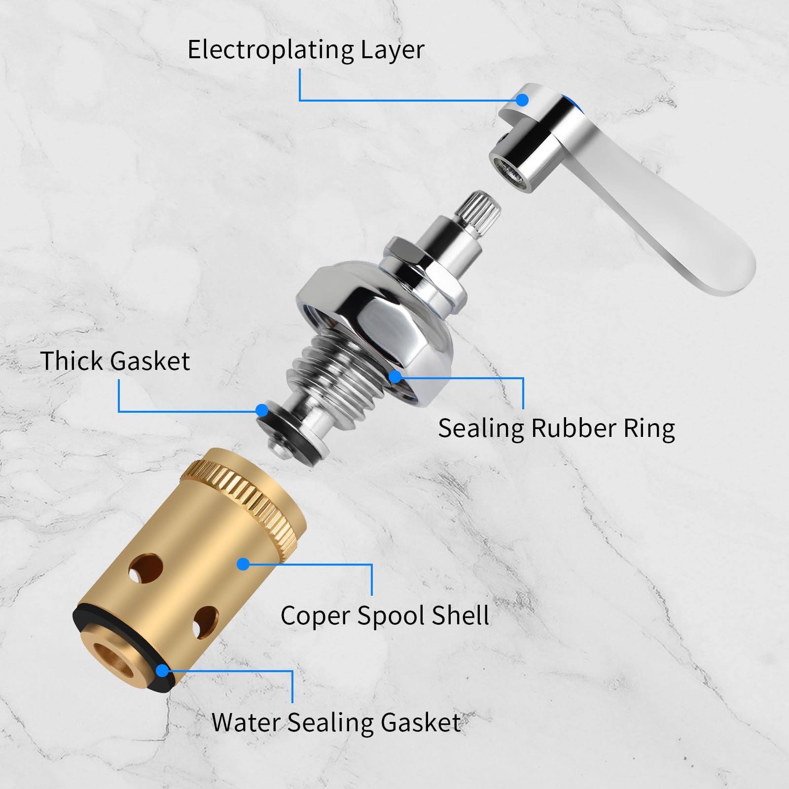 ABBORAUNT rust-proof brass body for long-term use