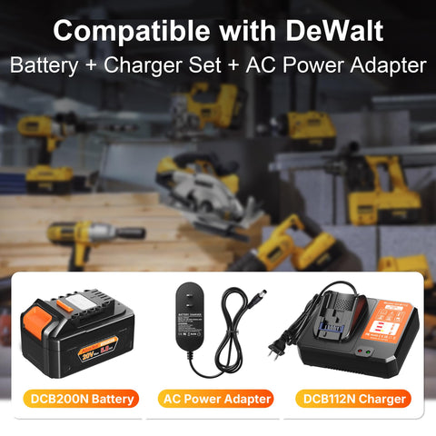 Abeden Dewalt 20V series compatibility across batteries and tools