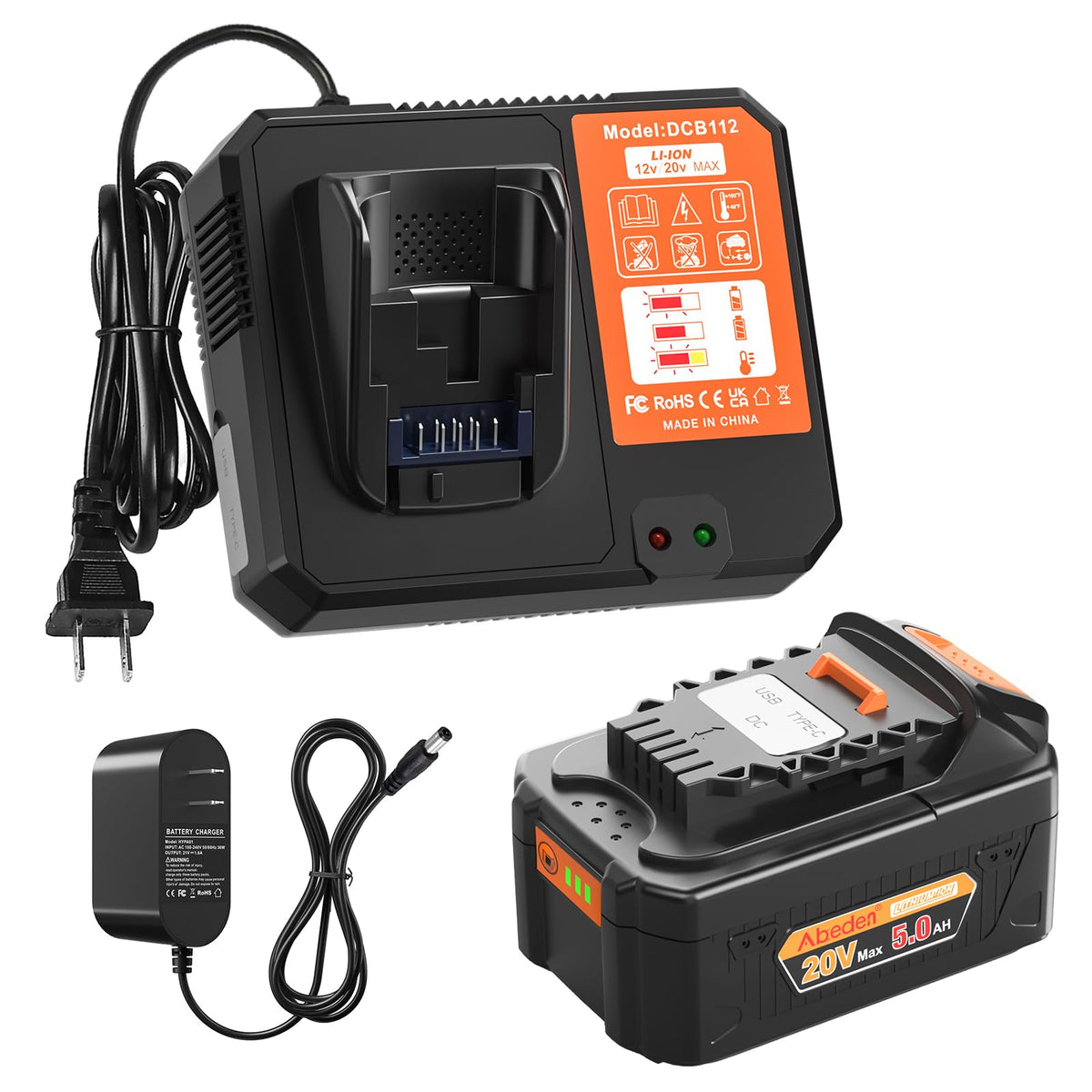 Abeden upgraded 20V Max battery for Dewalt, with extended runtime
