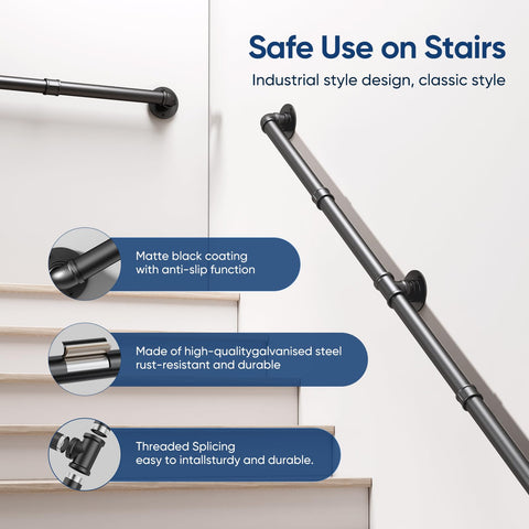 Abiglifty bathroom grab bar provides secure, non-slip support.