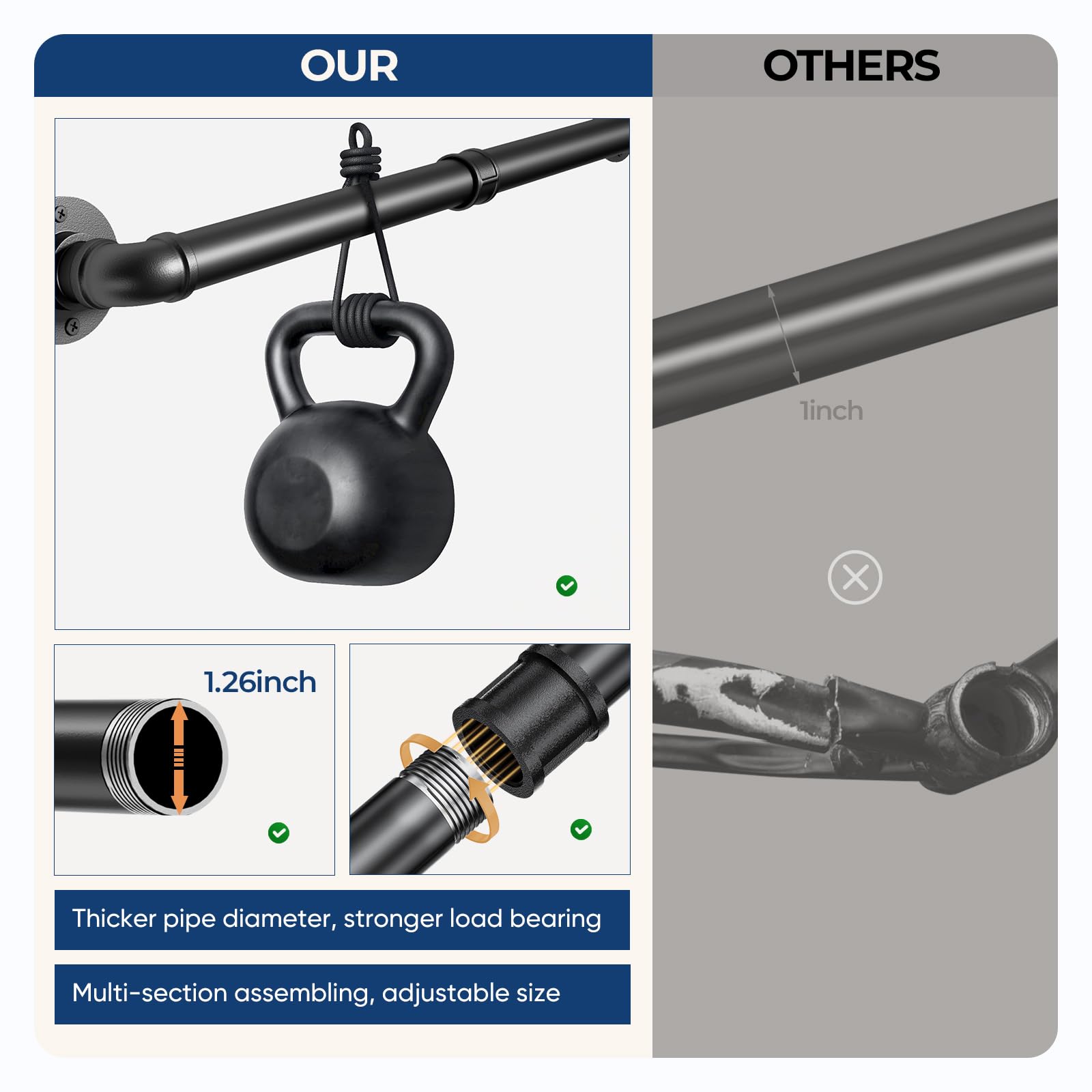 Abiglifty wall-mounted handrail delivers stable grip and accessibility.