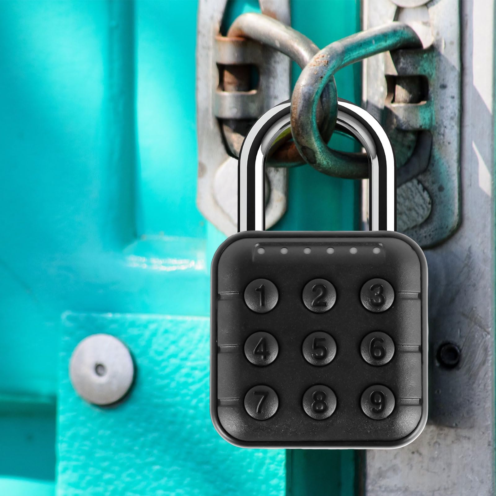 Abizarch Password Code Digital Padlock front view, ideal for lockers and offices.