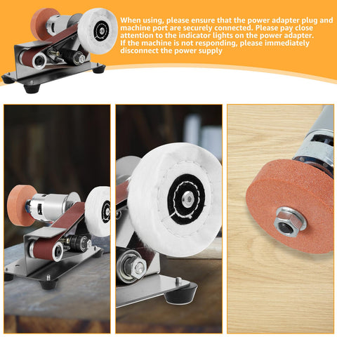 Abizarch Mini Belt Sander product dimensions, compact footprint for small benches