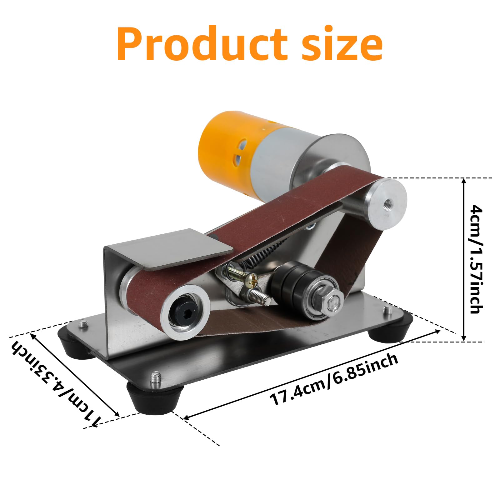 Abizarch Mini Belt Sander stainless steel body, durable for ongoing use