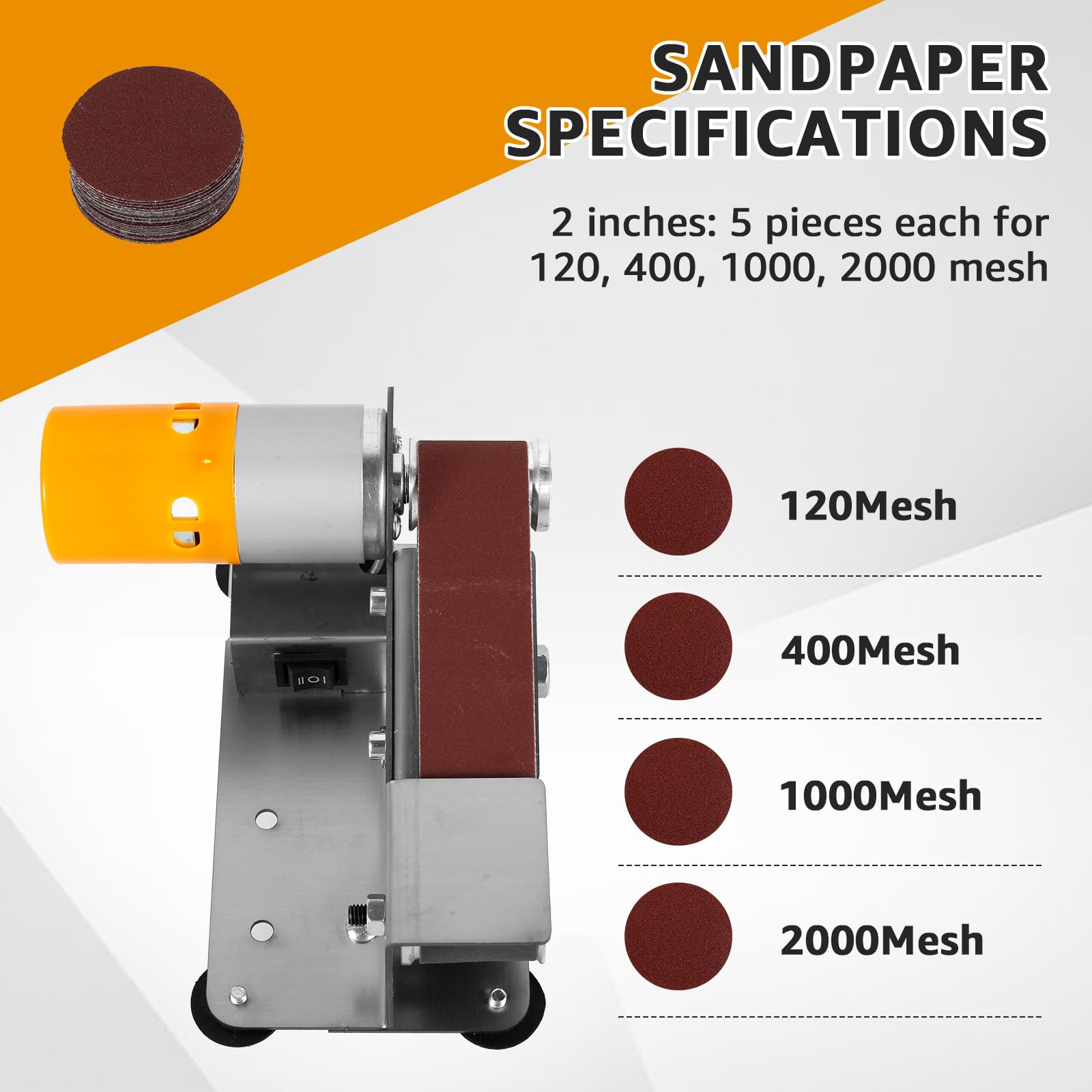 Abizarch Mini Belt Sander US plug, quick and safe power connection