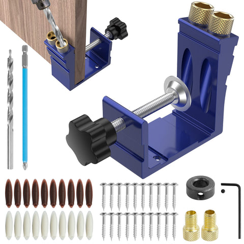Abizarch plugs set with red and white plugs hides fasteners for clean finishes.