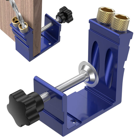 Abizarch steel snap ring secures components during pocket hole setup.