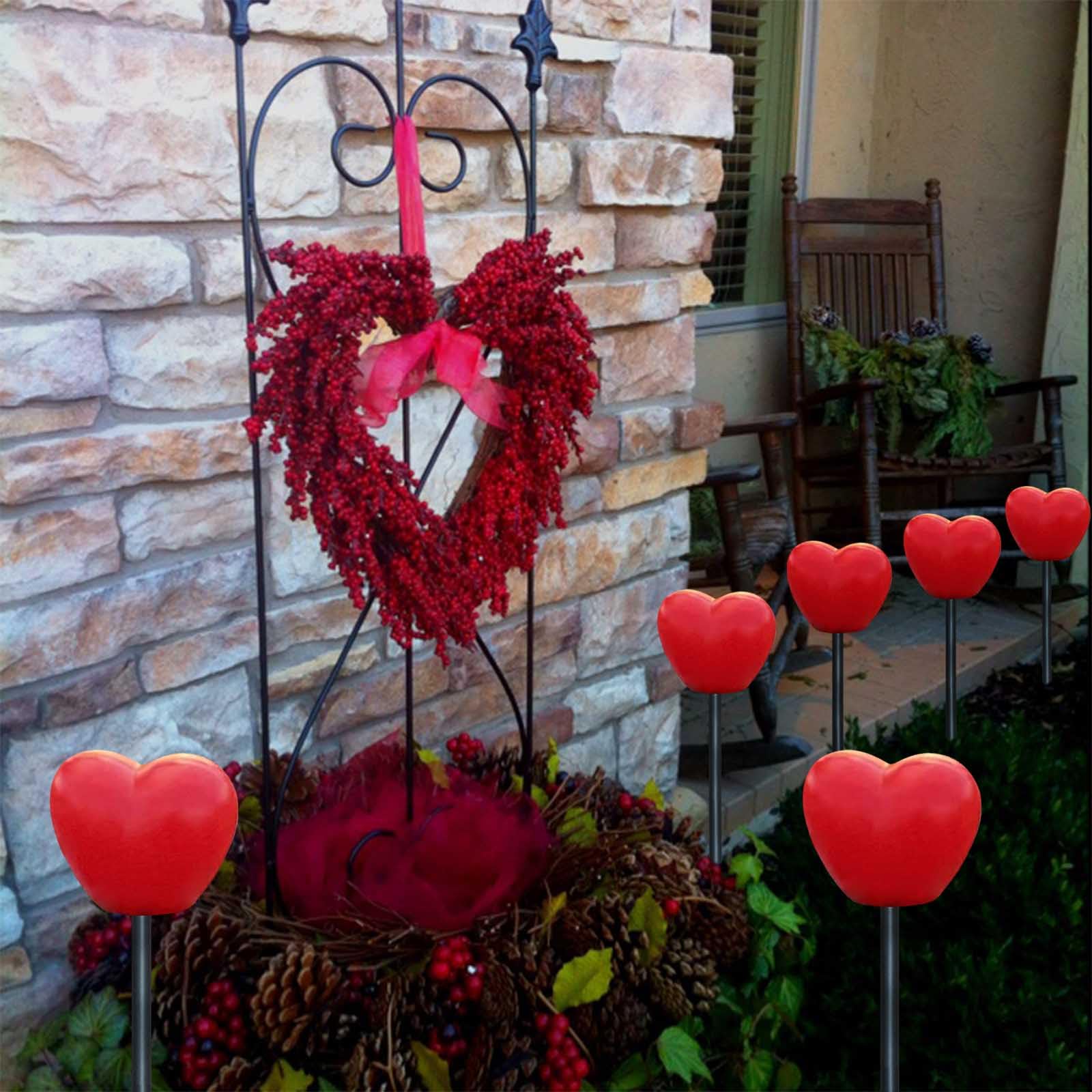 Abkshine solar heart lights decorating cemetery with gentle tribute