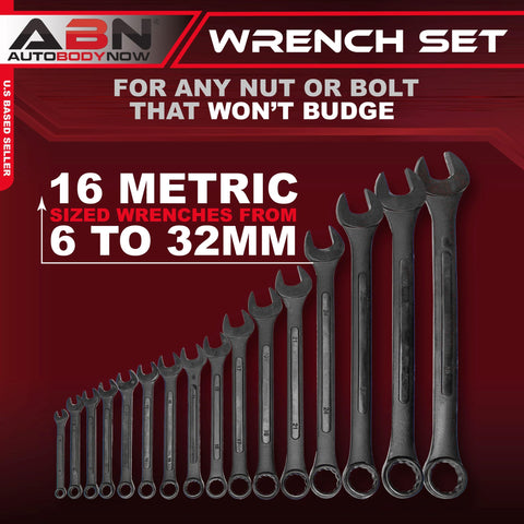 ABN 15-degree offset design wrenches boost leverage for easier turning.