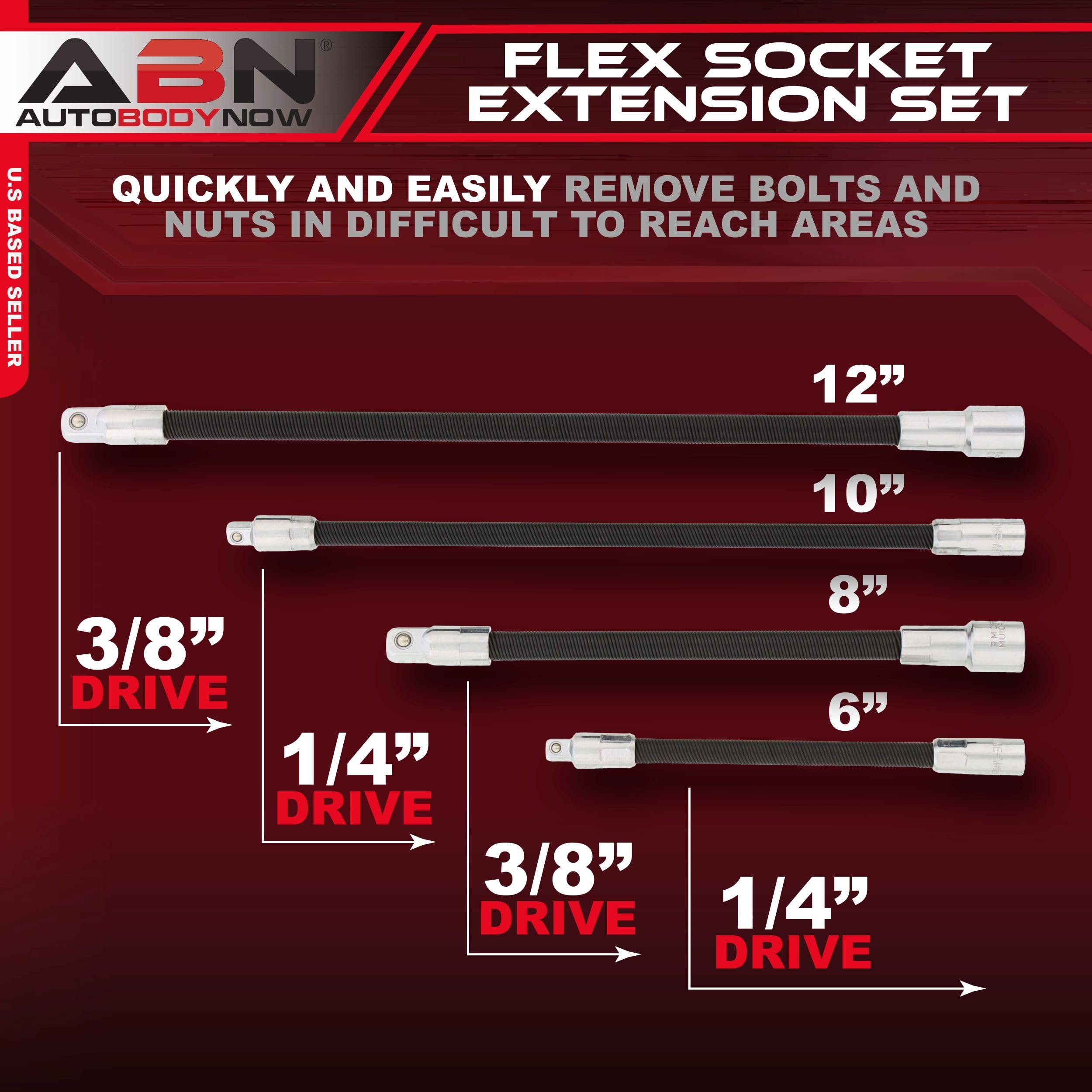 ABN flexible socket extension 8in for 3/8in drive ideal for awkward angles