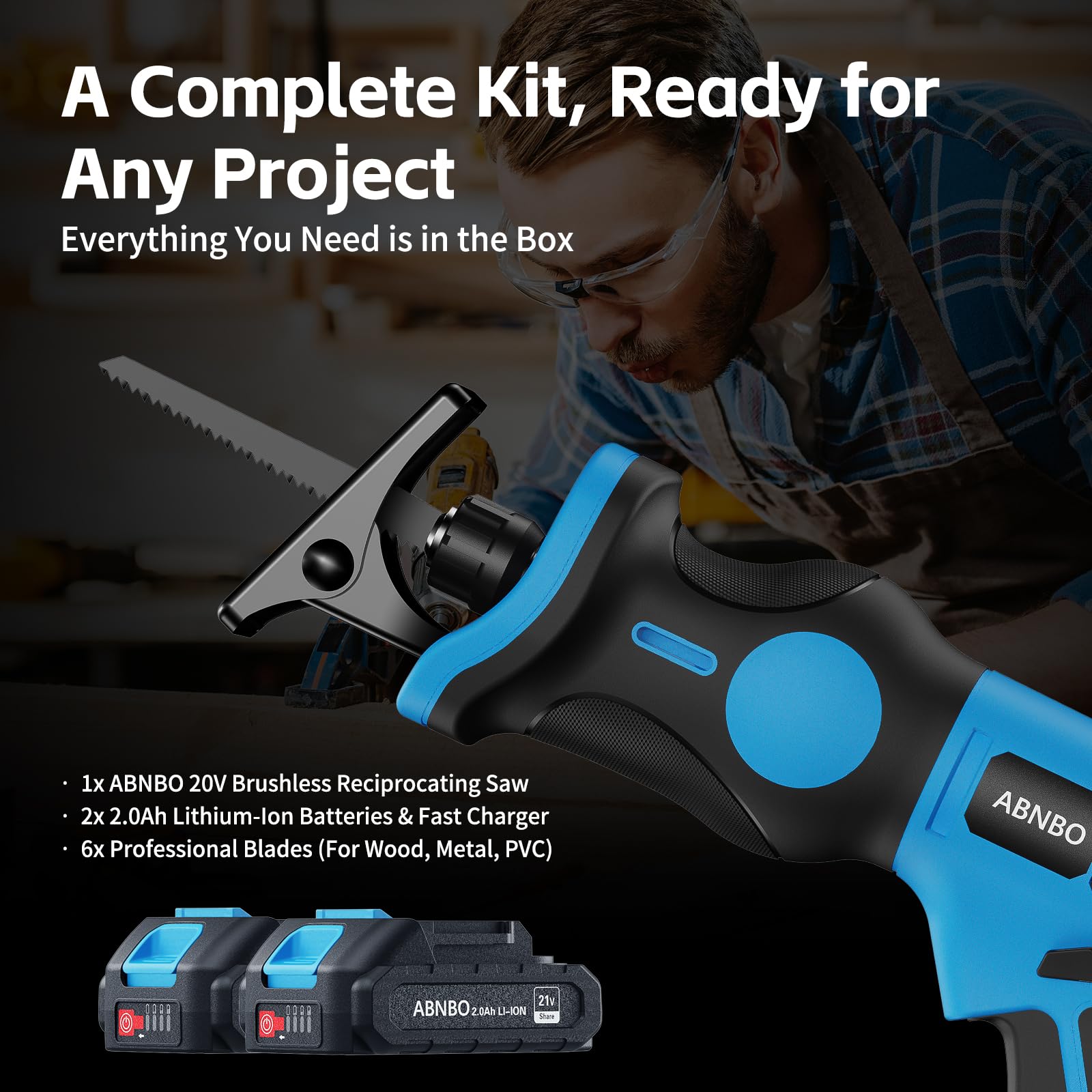 ABNBO ergonomic anti-slip handle provides comfortable control