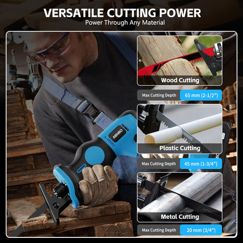 ABNBO six-blade set ready for wood, metal, and PVC projects