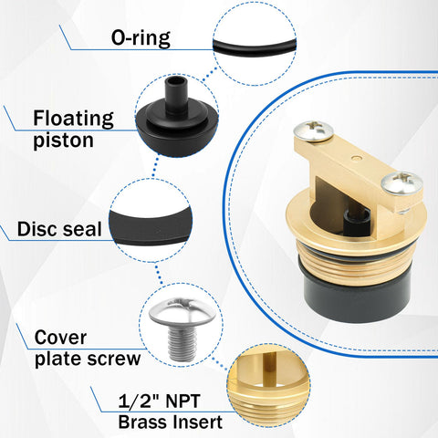 Abode B-0969-RK01 brass construction highlights corrosion resistance.