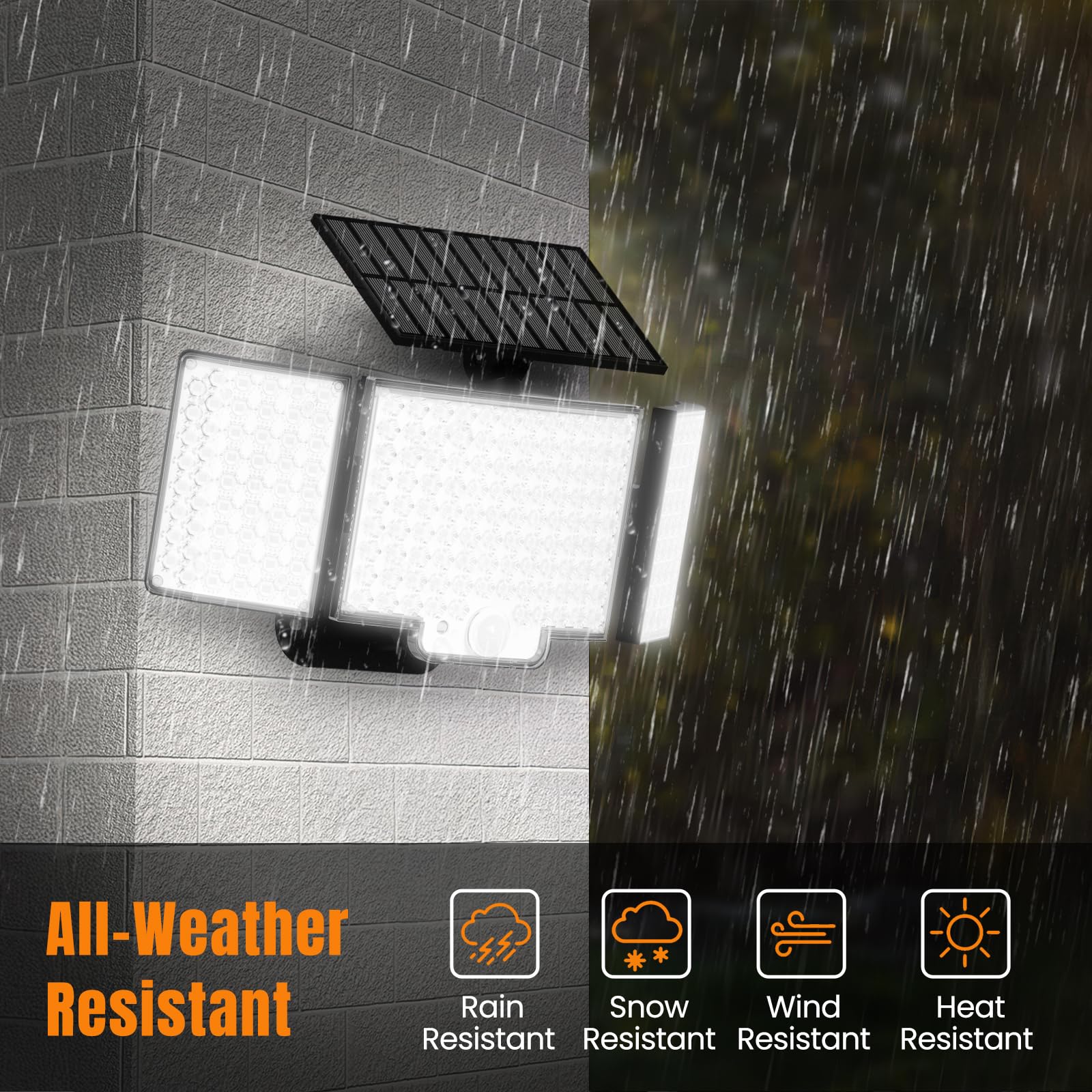 ABODONG solar lights outdoor with a long 16.4-foot cable for flexible placement.
