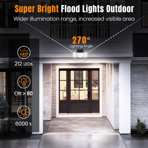 ABODONG solar lights outdoor motion sensor highlights detected movement to deter intruders.