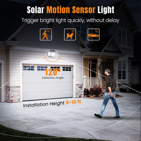 ABODONG solar lights outdoor remote control for easy mode changes and tuning.